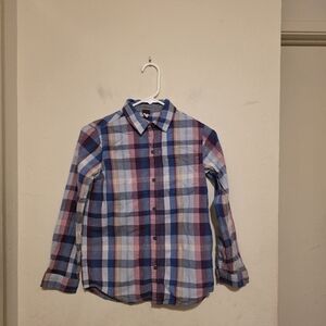 Tea pink purple button down shirt size 14